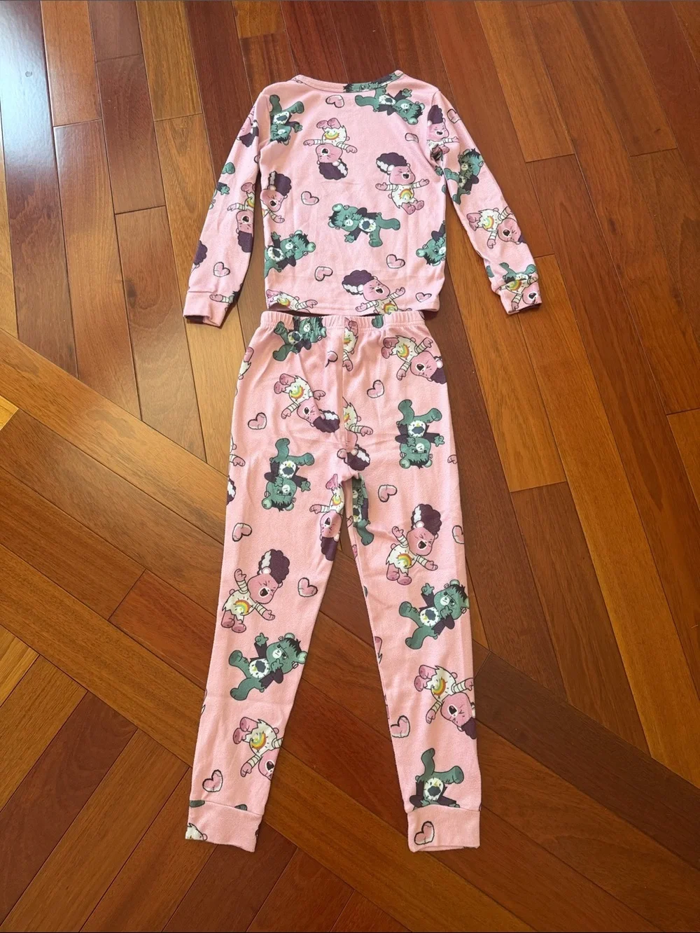 Kids Pink Care Bear Halloween Pajama Set